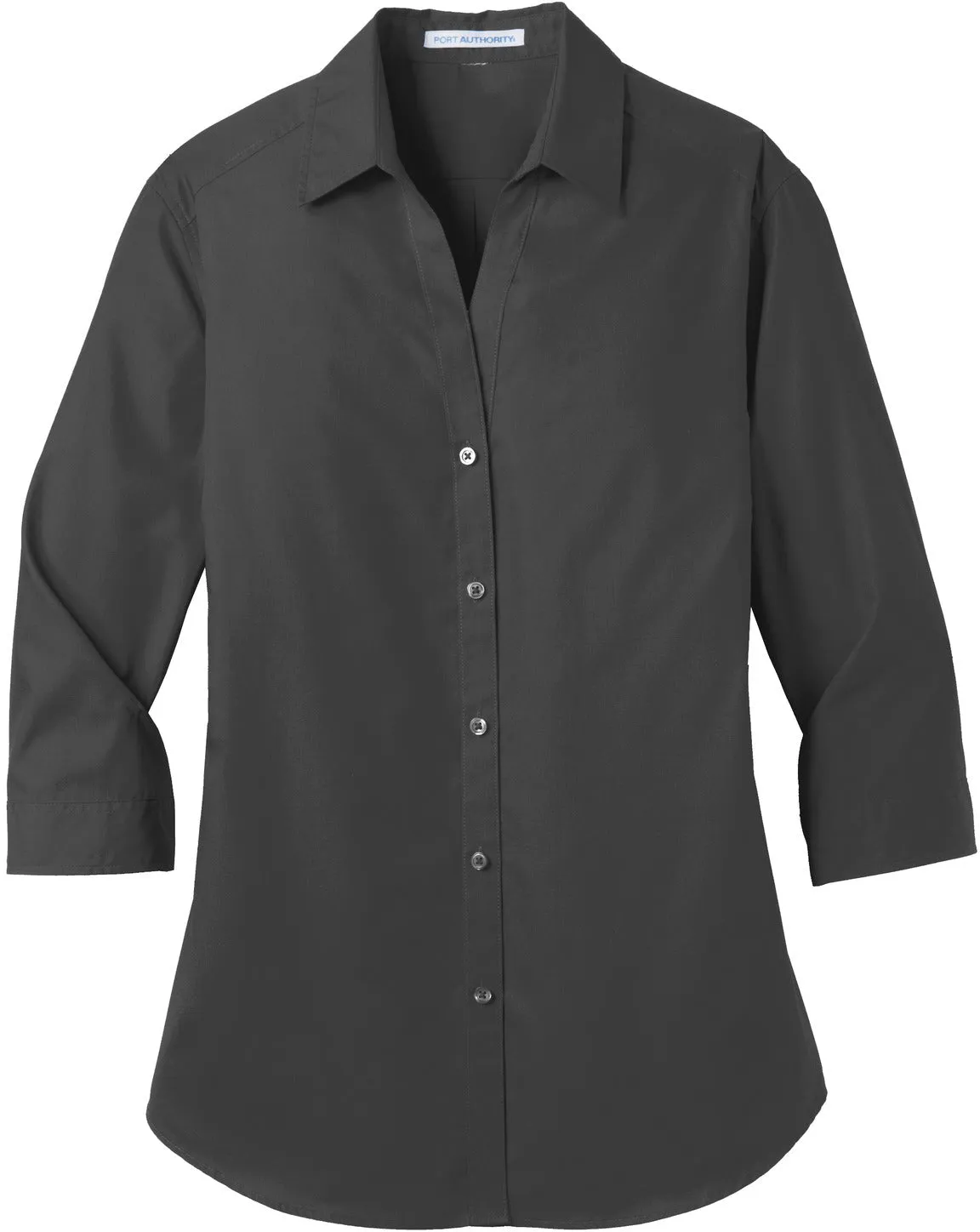 Port Authority Ladies 3/4-Sleeve Carefree Poplin Shirt