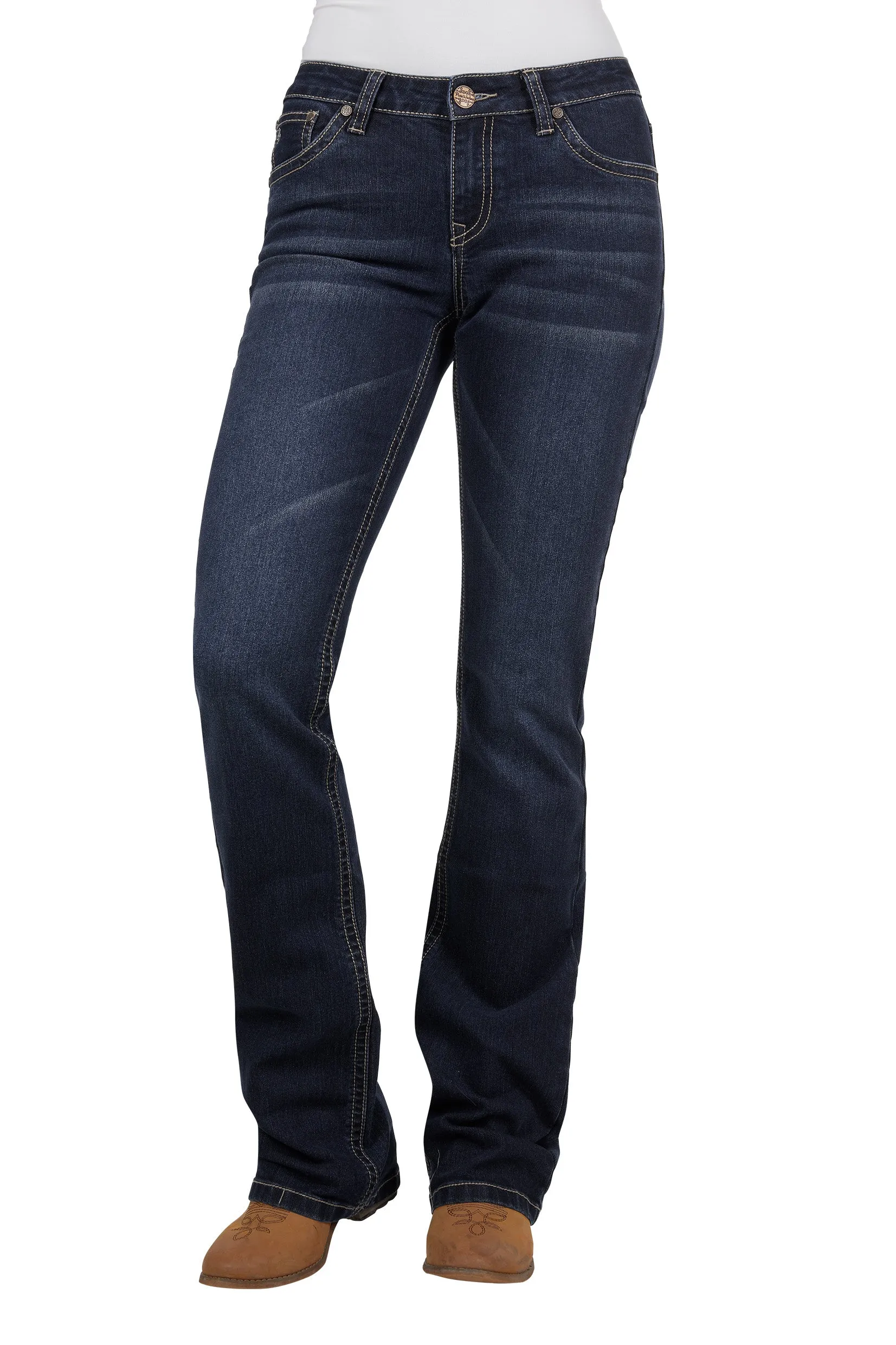 Pure Western Ladies Ivy Relaxed Rider Jean - Midnight - PCP2210851