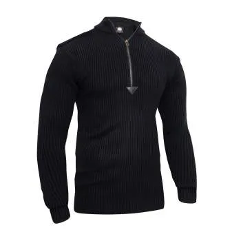 Quarter Zip Acrylic Commando Sweater