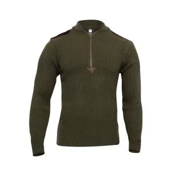 Quarter Zip Acrylic Commando Sweater