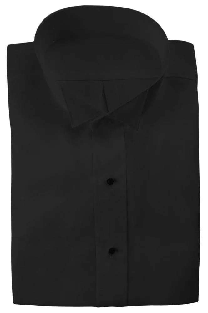 "Lucca" Black Wingtip Tuxedo Shirt