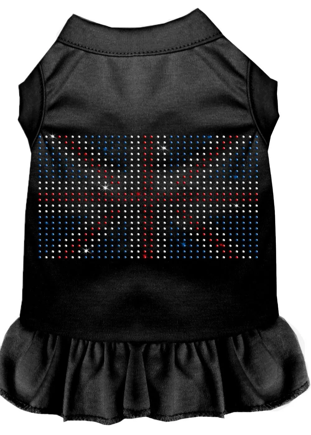 Rhinestone British Flag Dress Black Xs (8)