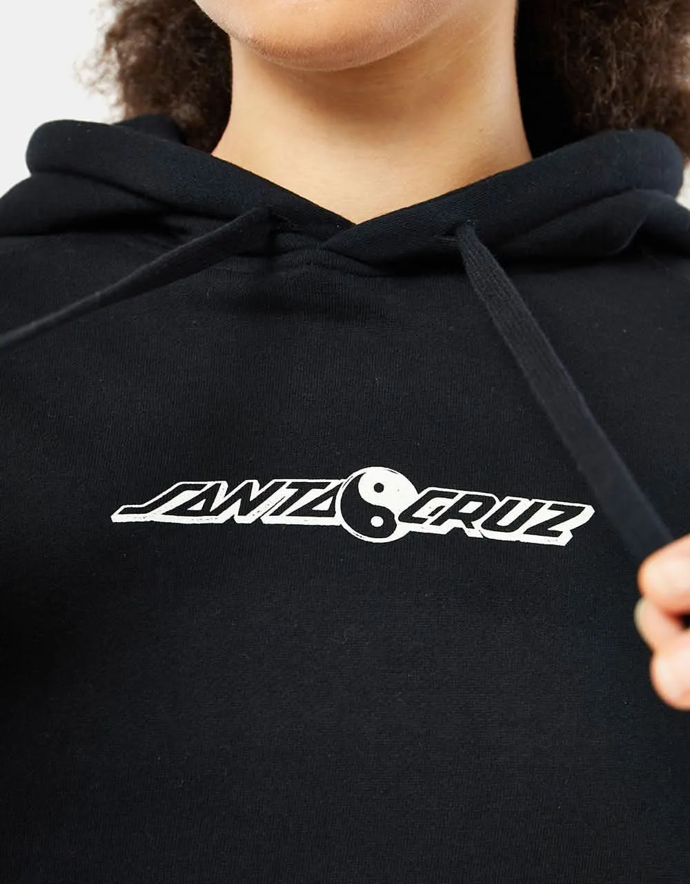 Santa Cruz Womens Yin Yang Strip Pullover Hoodie - Black