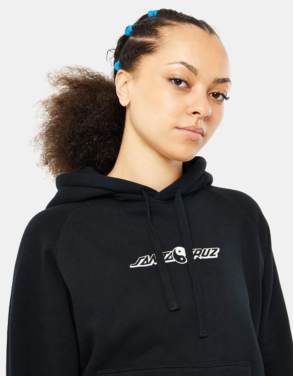 Santa Cruz Womens Yin Yang Strip Pullover Hoodie - Black