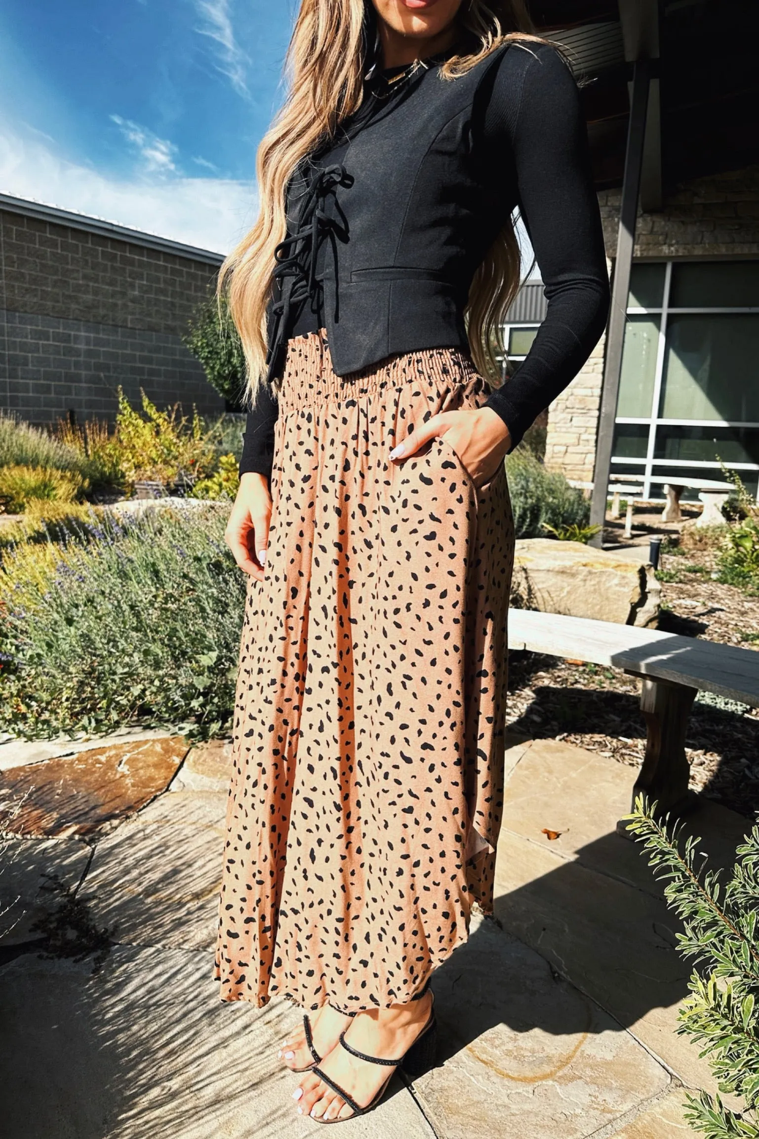 Savanna Chic Midi Skirt