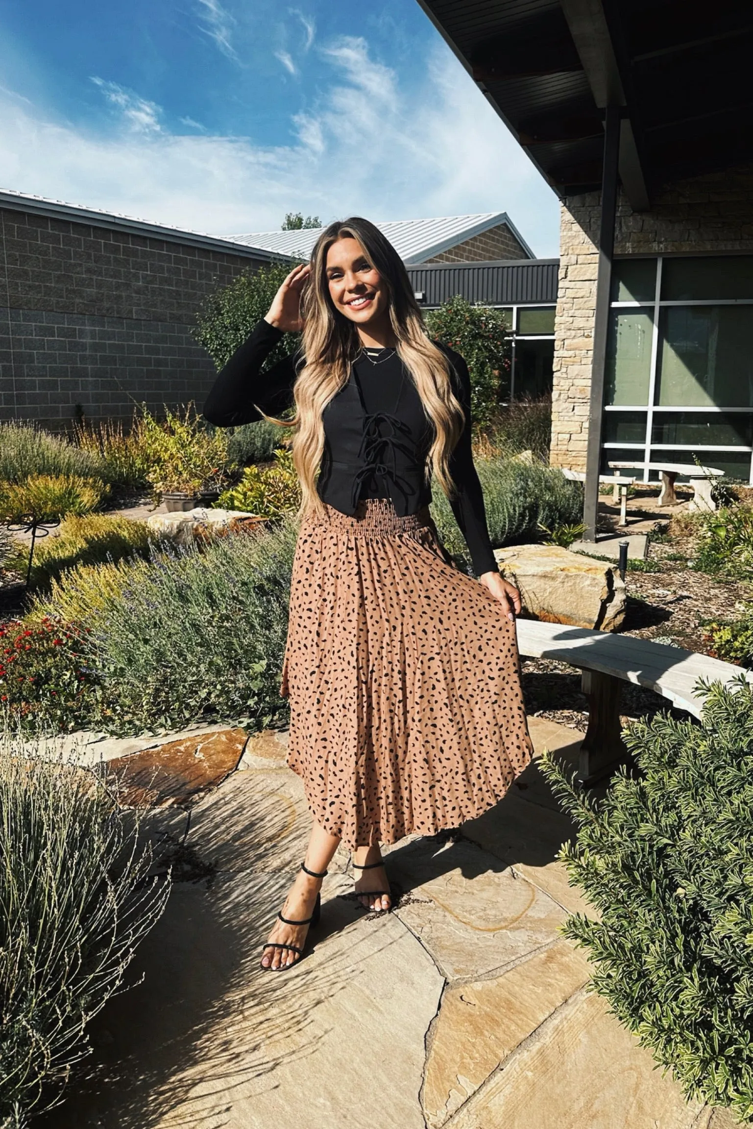 Savanna Chic Midi Skirt