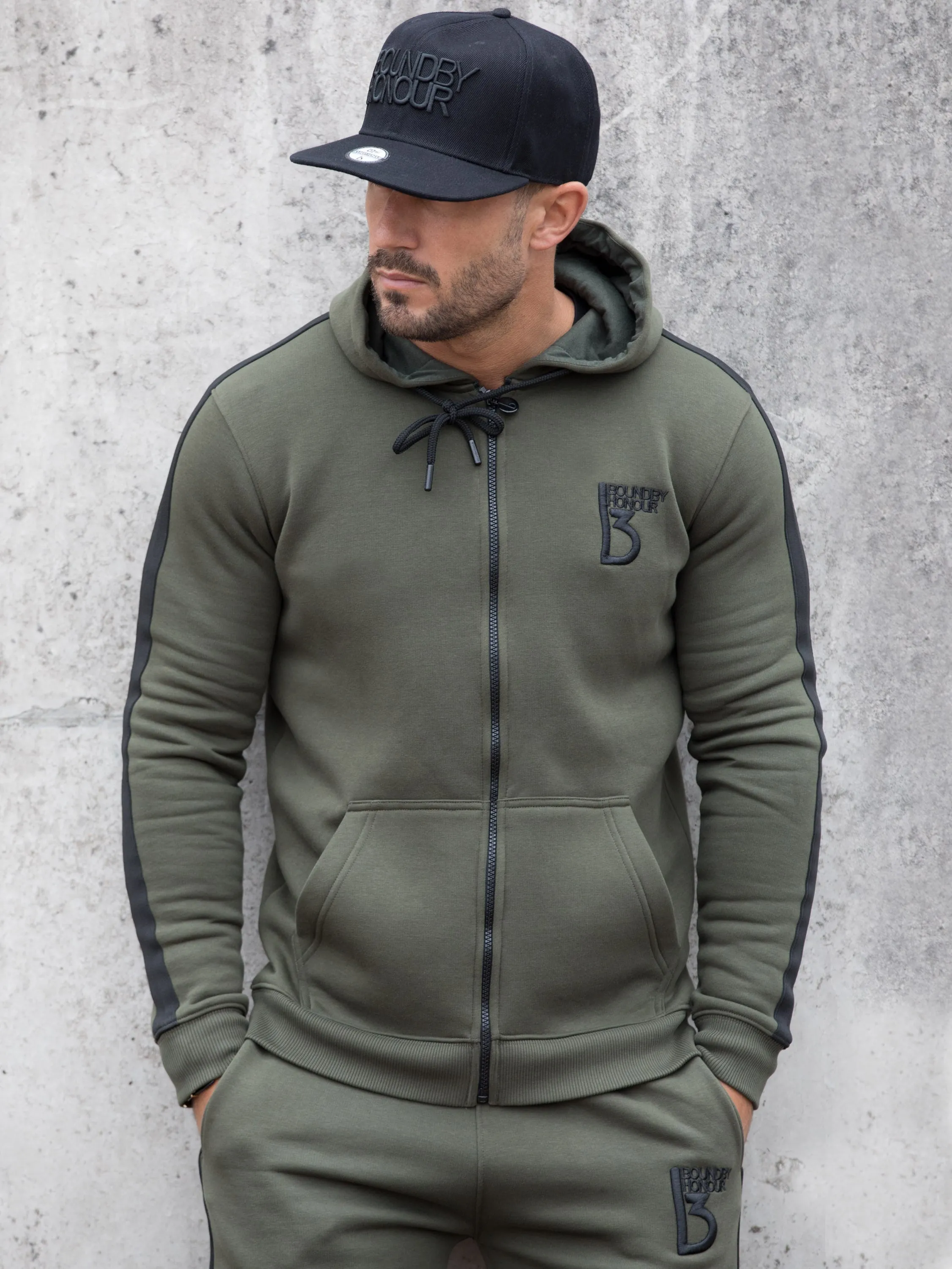 Scale Zipped Tracksuit Hood With Tape Detail | Bound By Honour