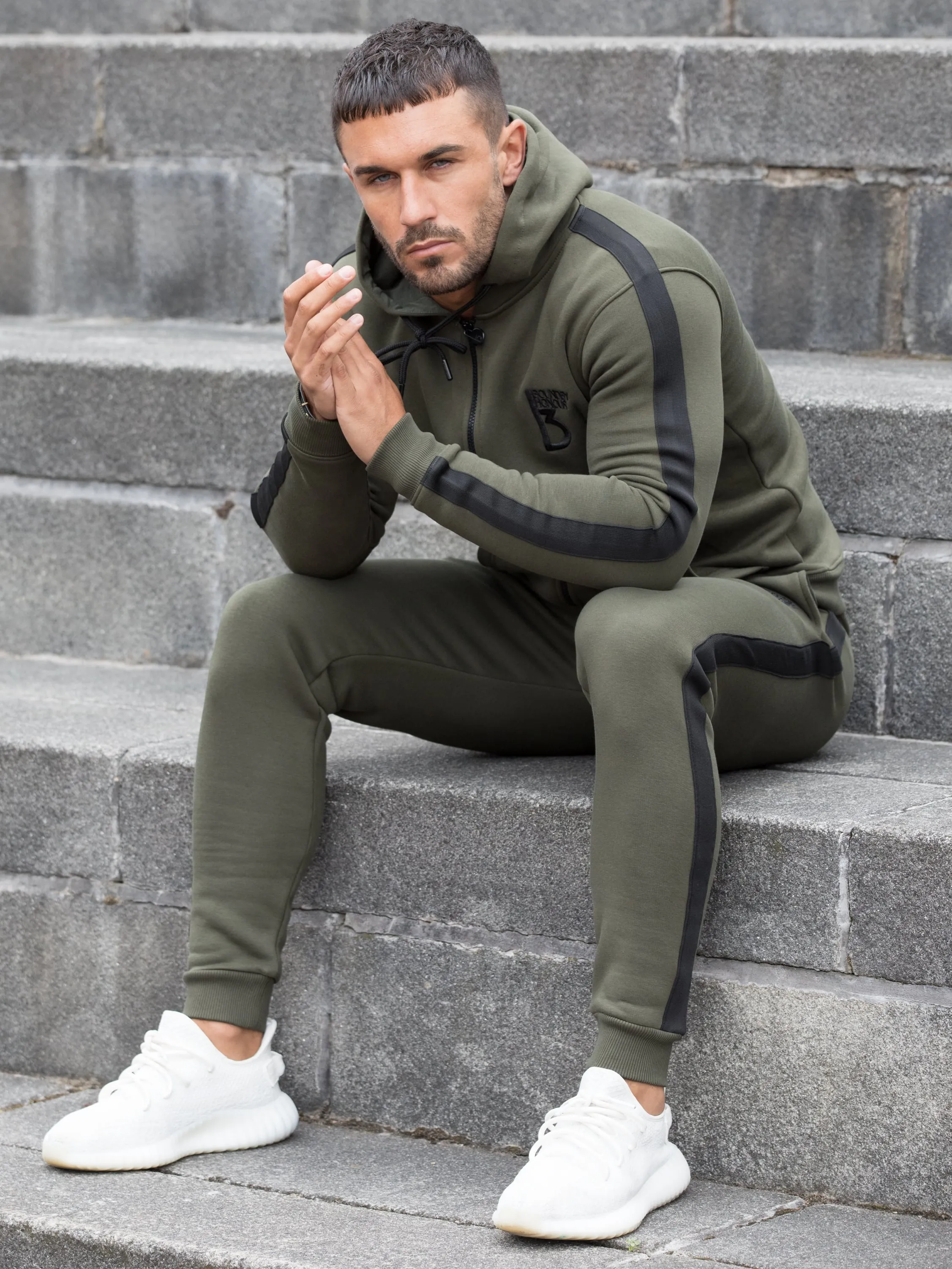 Scale Zipped Tracksuit Hood With Tape Detail | Bound By Honour