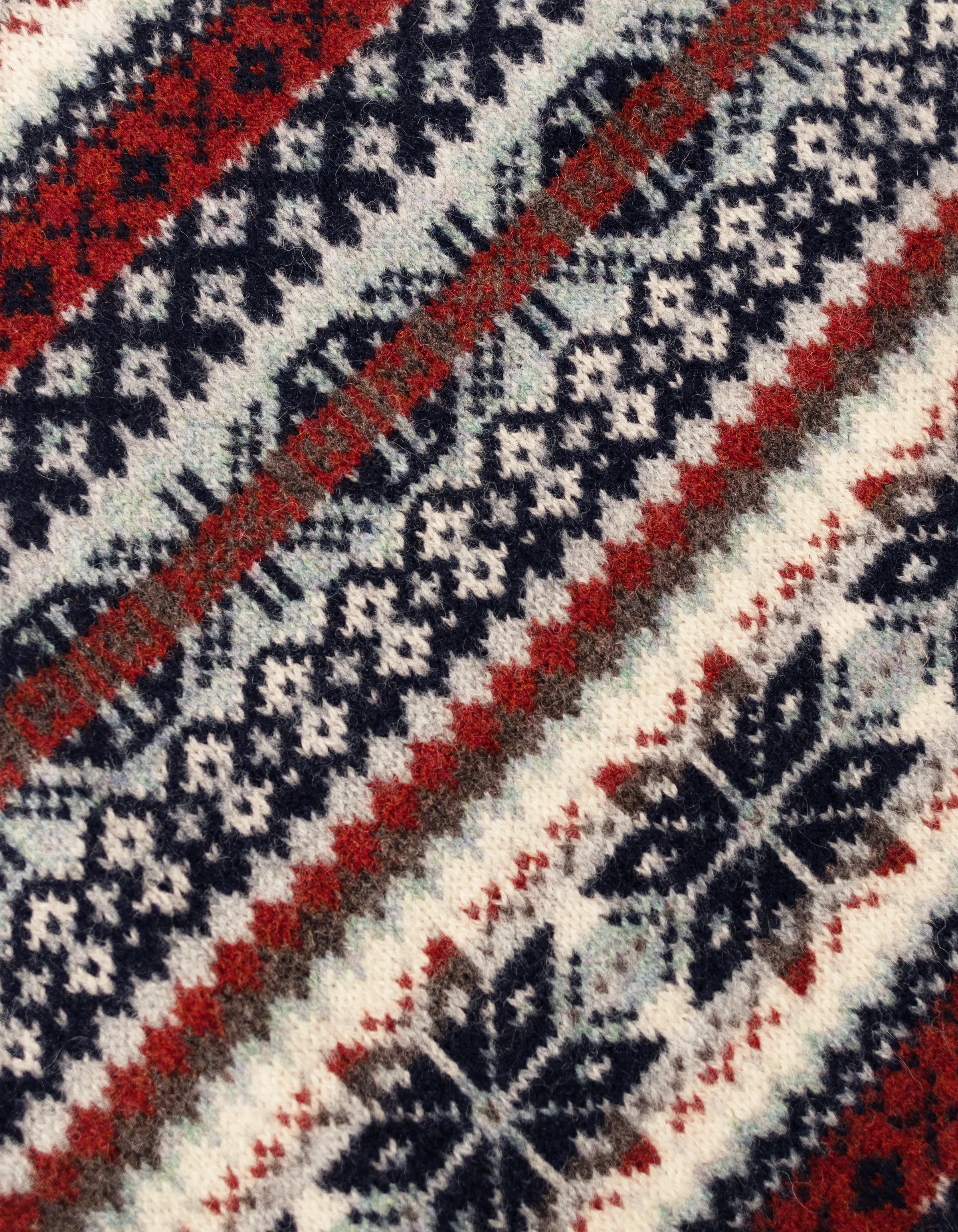 SHETLAND FAIR ISLE VEST - NAVY