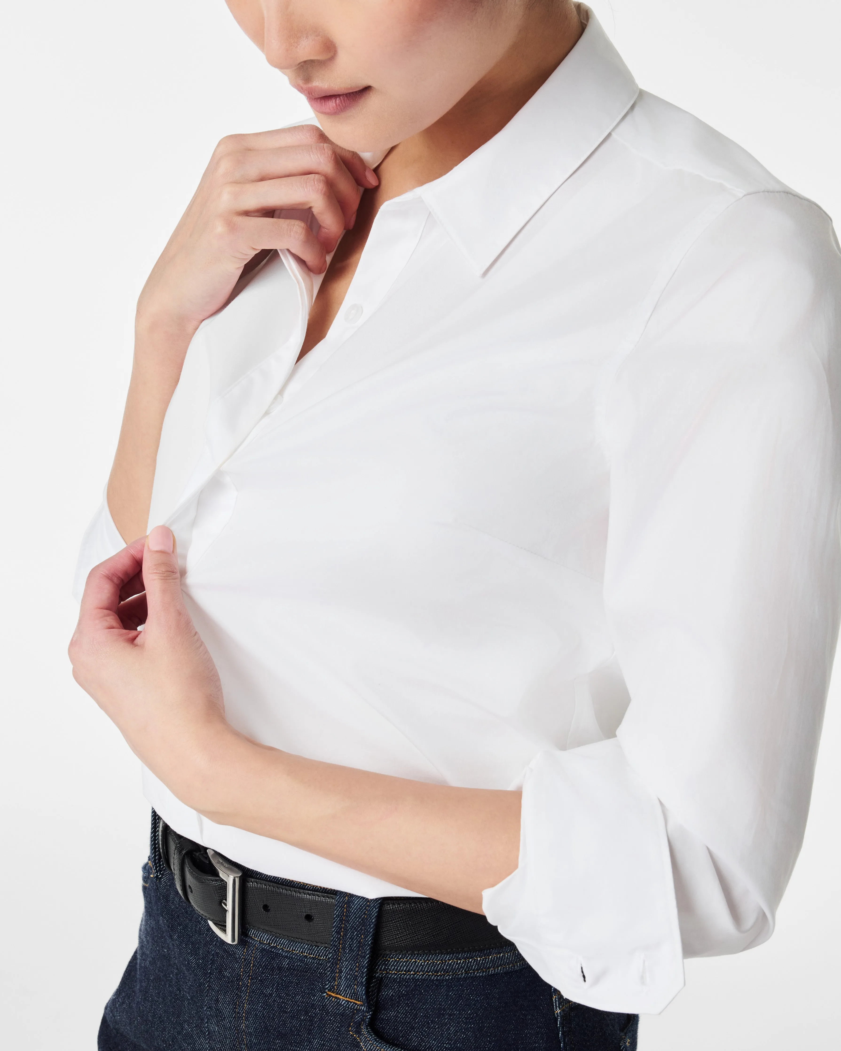 SPANX® Poplin No-Gape Tailored Shirt