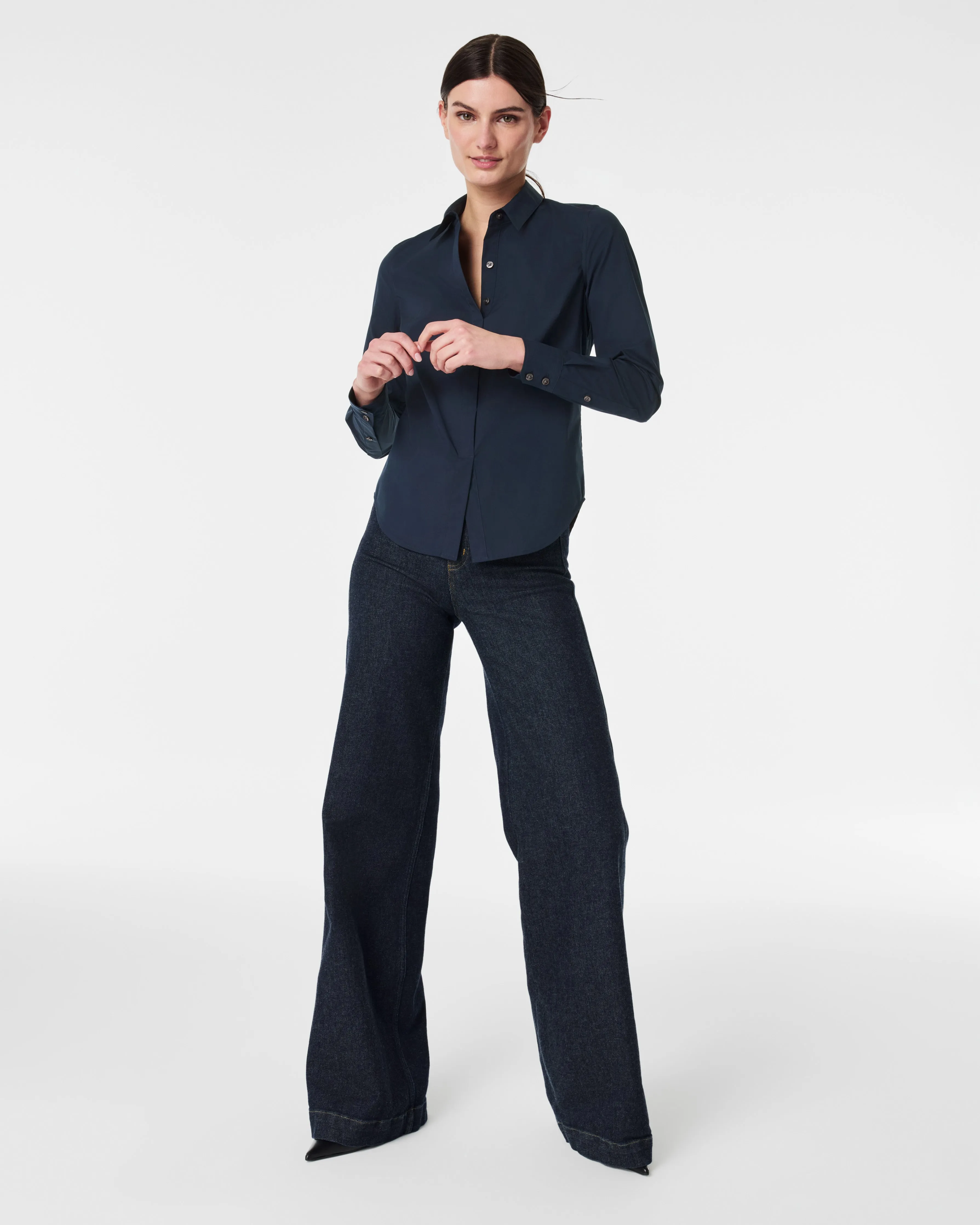 SPANX® Poplin No-Gape Tailored Shirt