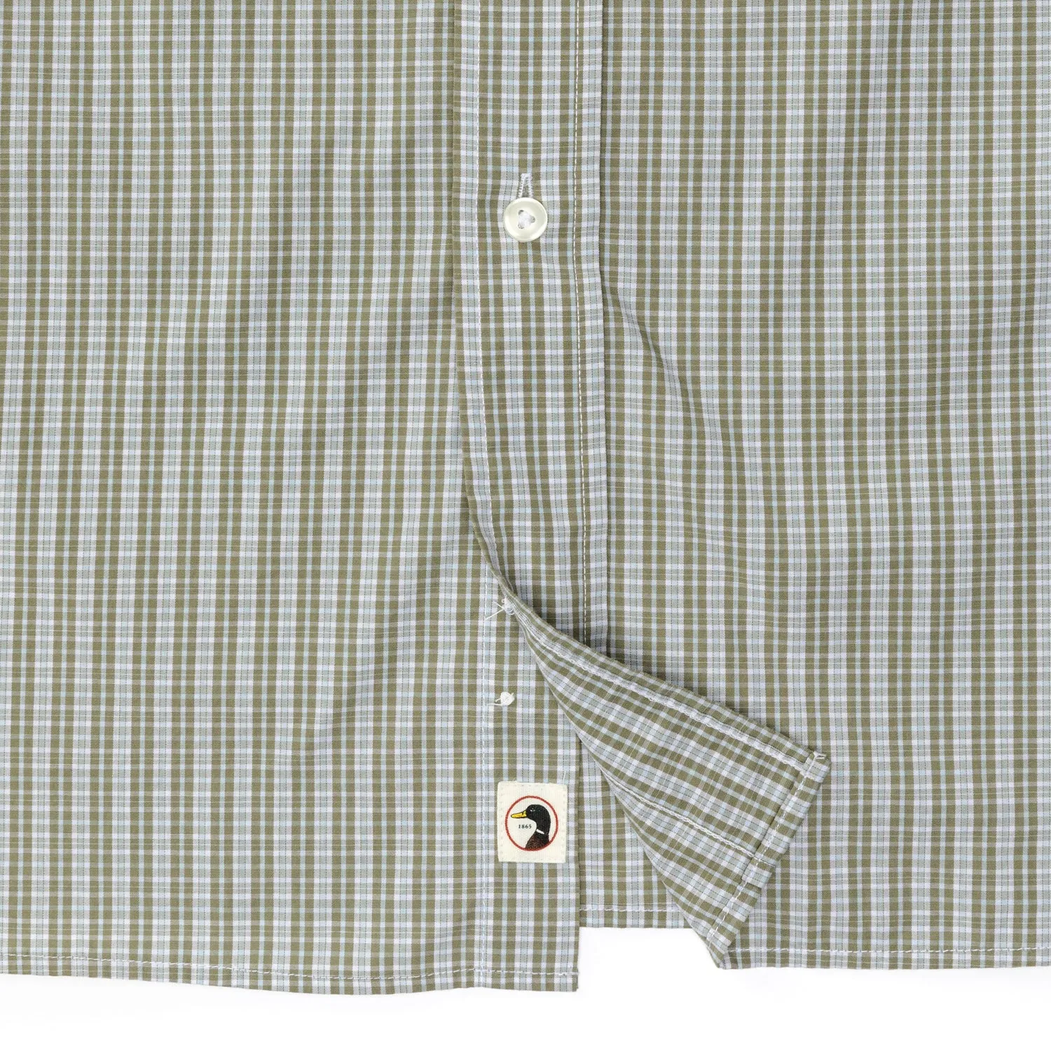 Stirling Plaid Cotton Poplin Sport Shirt