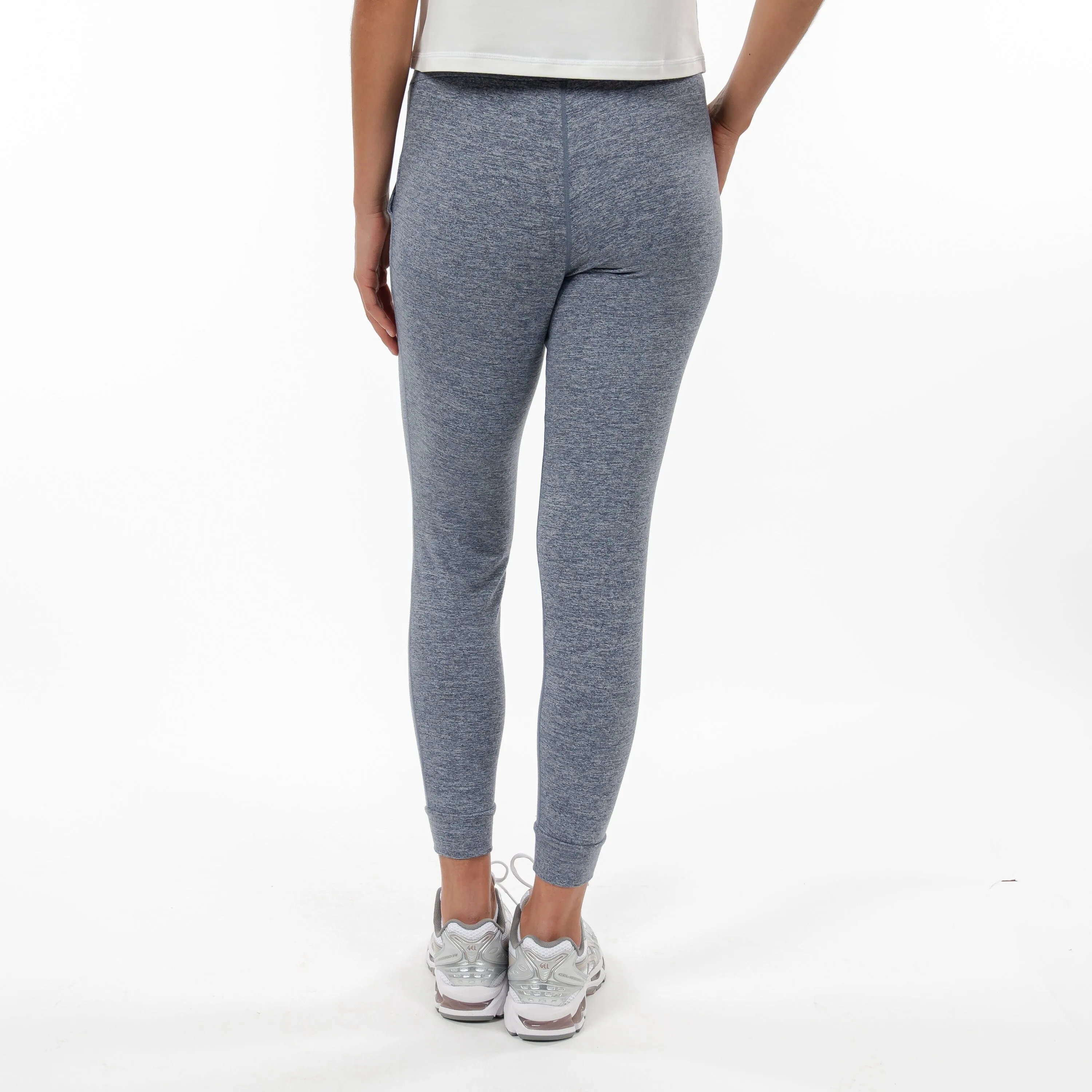 Tempo Performance Jogger | Heather - Steel Grey/White