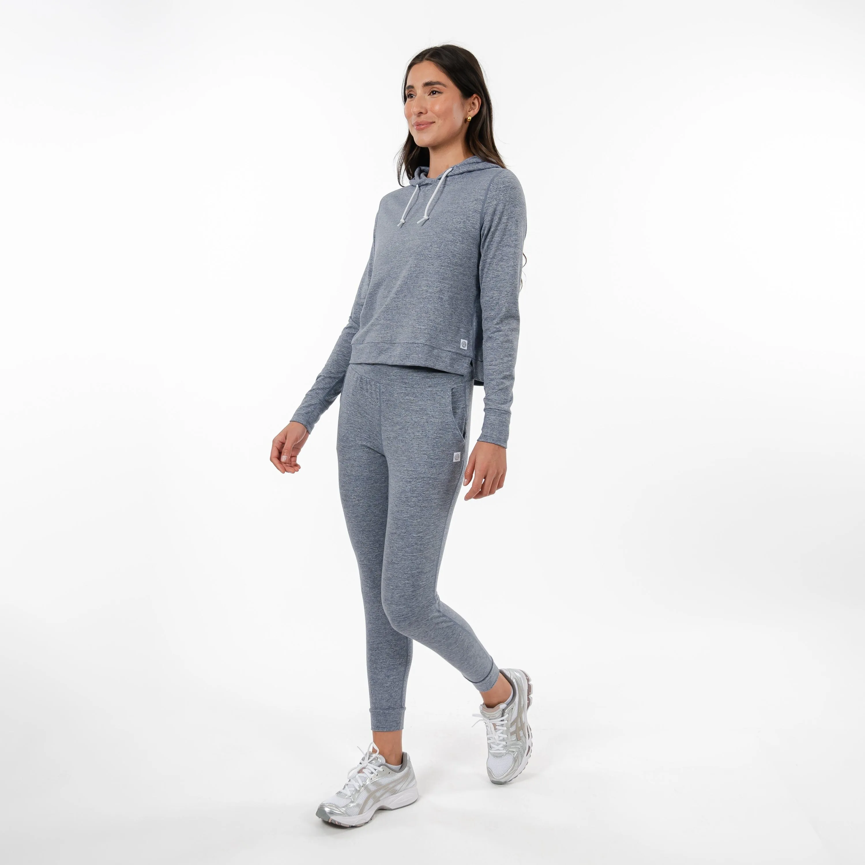 Tempo Performance Jogger | Heather - Steel Grey/White