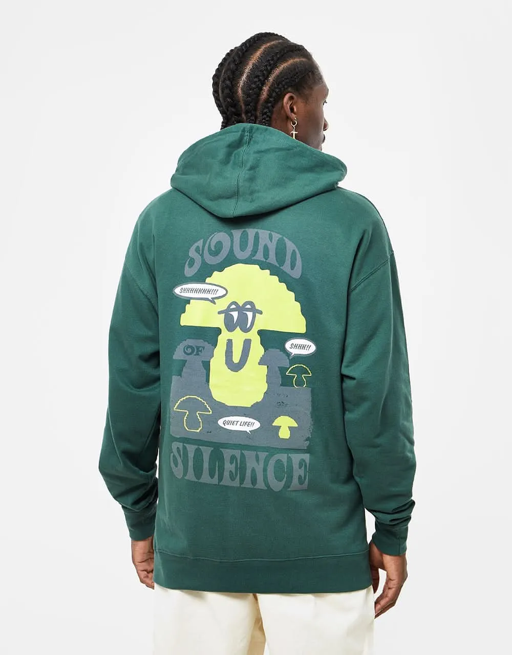 The Quiet Life Sound of Silence Pullover Hoodie - Hunter Green