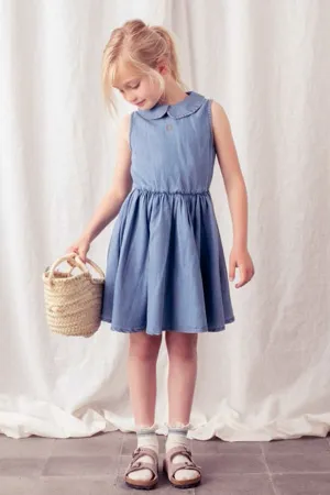 Tocoto Vintage Sleeveless Denim Girls Dress