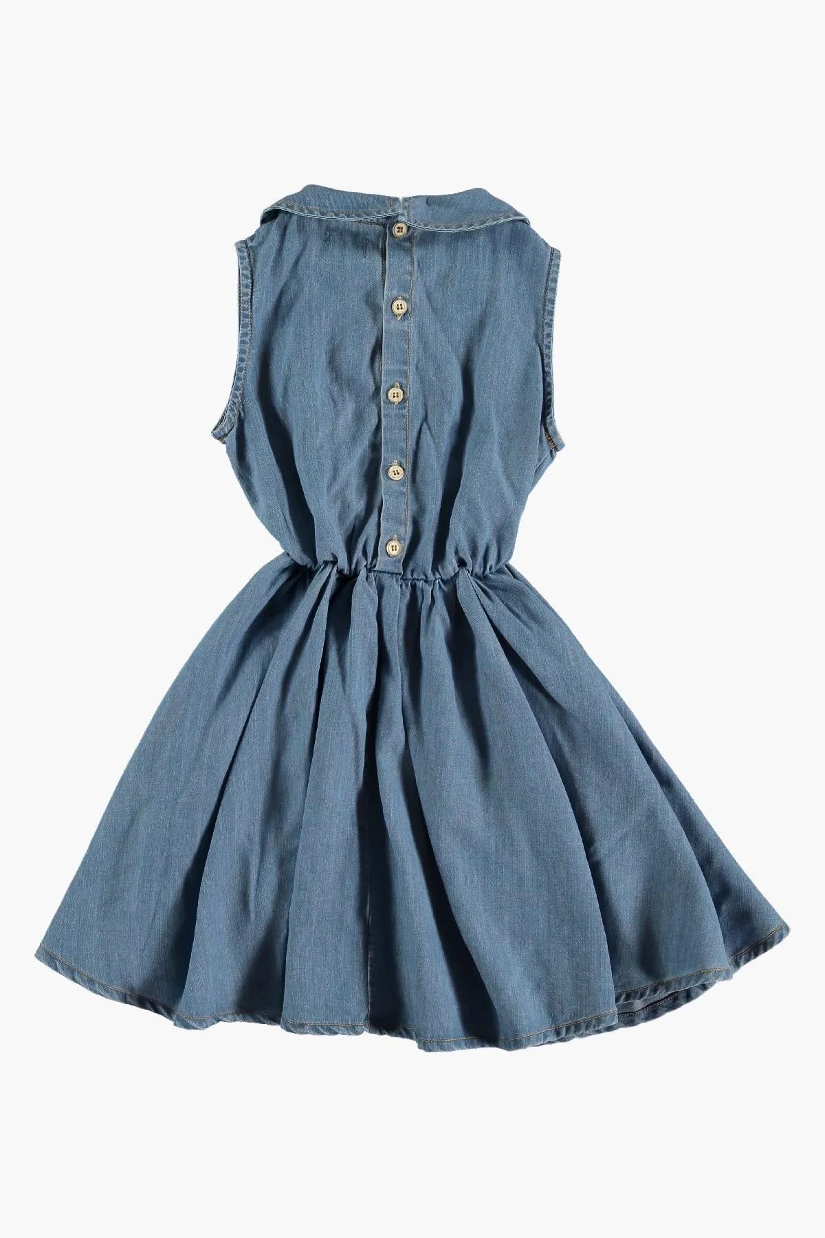 Tocoto Vintage Sleeveless Denim Girls Dress