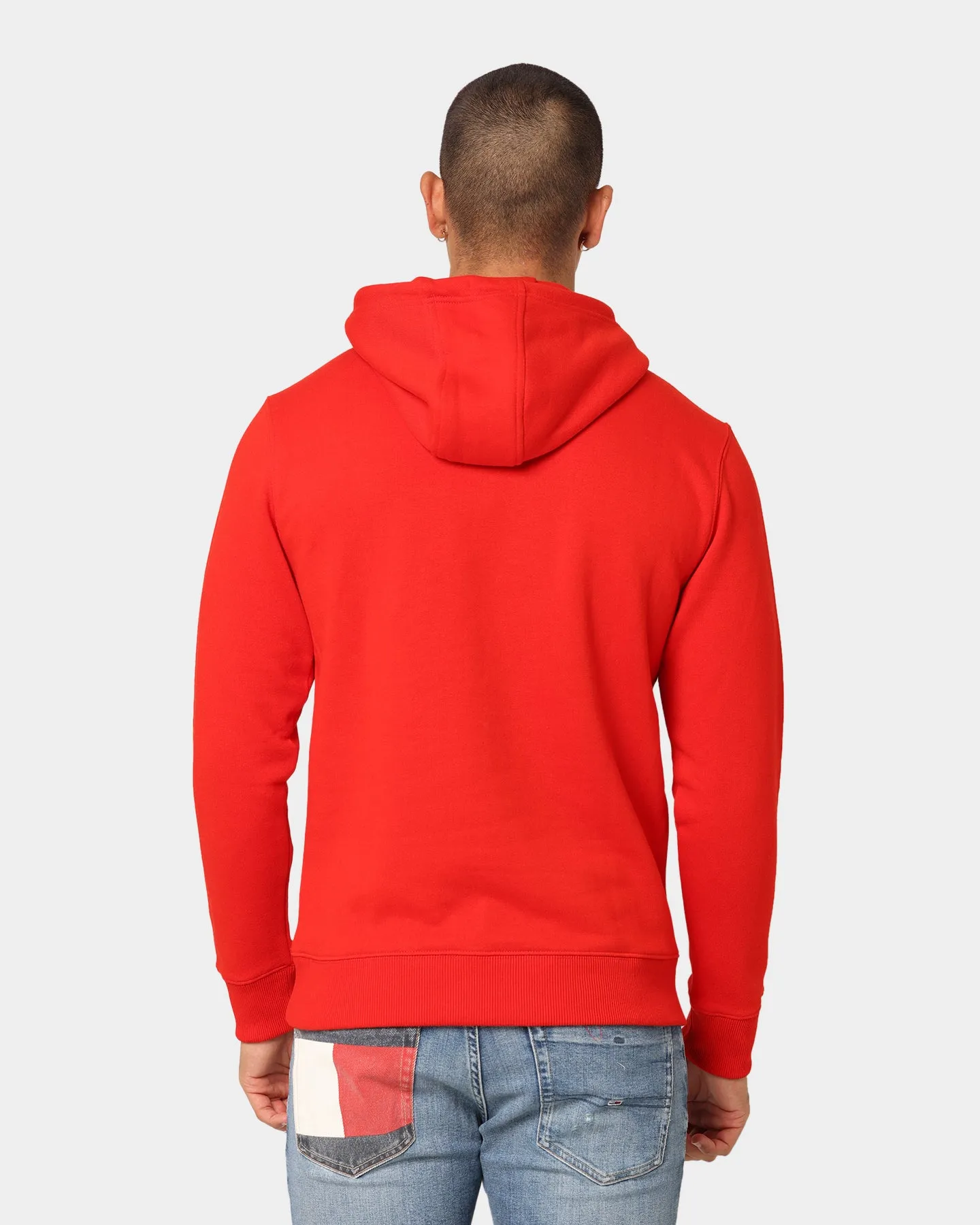 Tommy Jeans Linear Logo Hoodie Deep Crimson