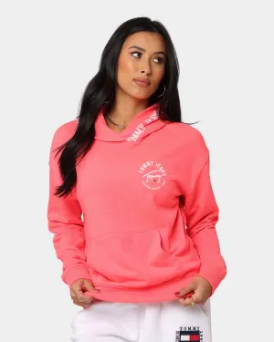 Tommy Jeans Women's Repeat Logo Tape Hoodie Diva Pink