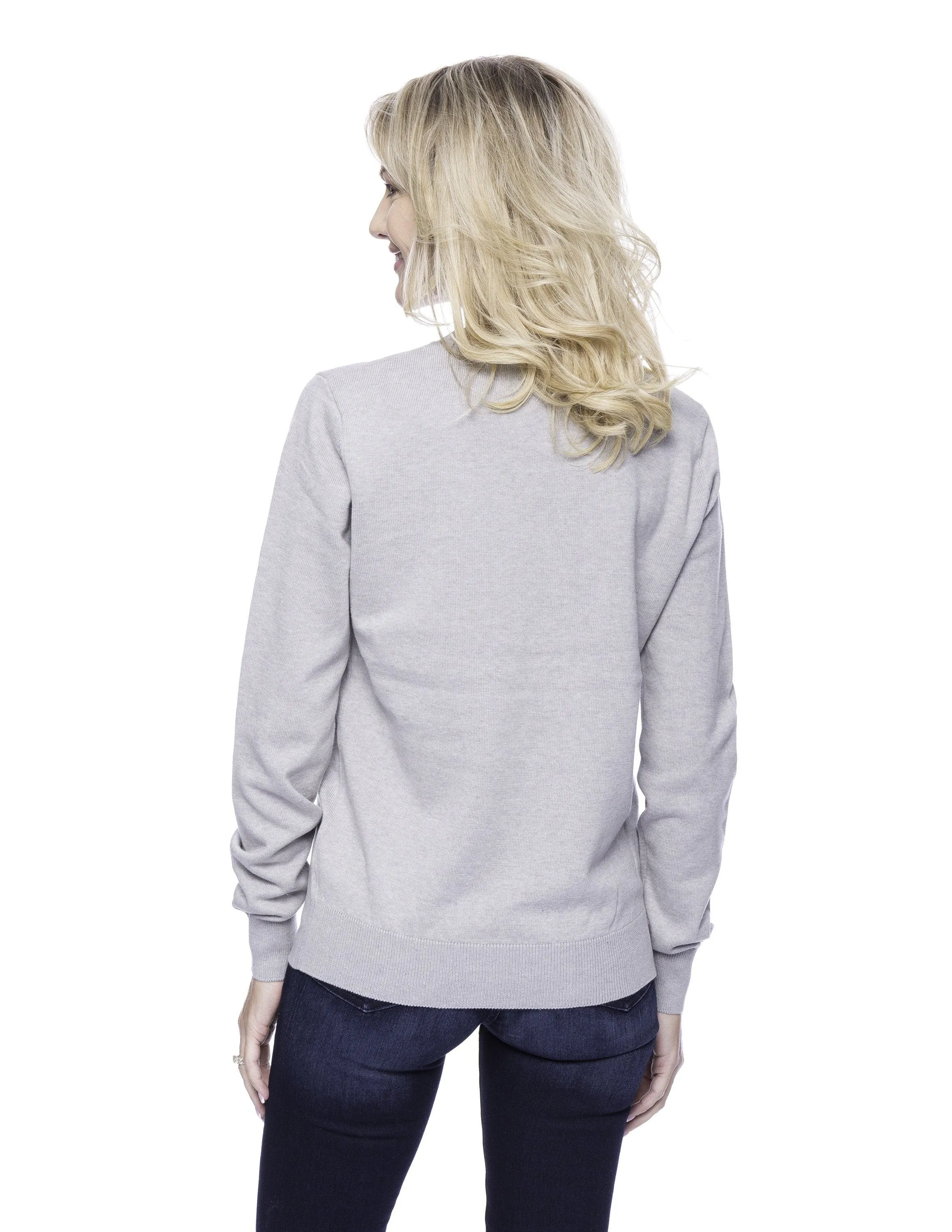 Women's Premium 100% Cotton Crew Neck Sweater