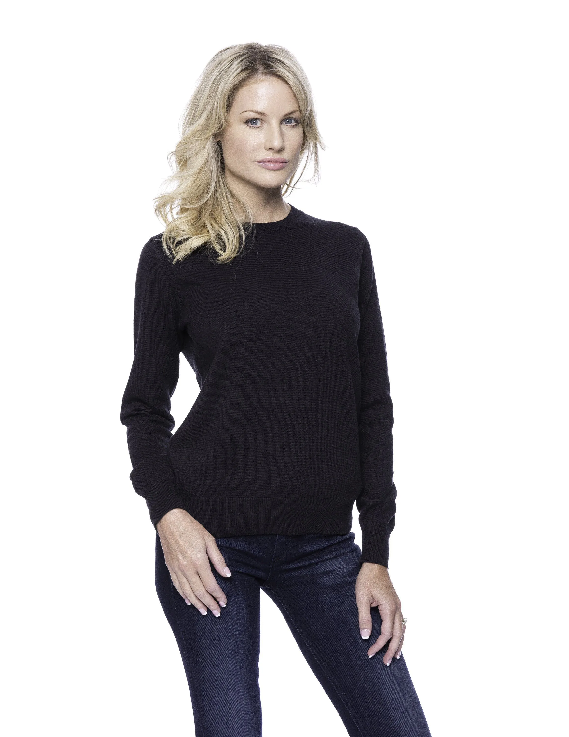 Women's Premium 100% Cotton Crew Neck Sweater