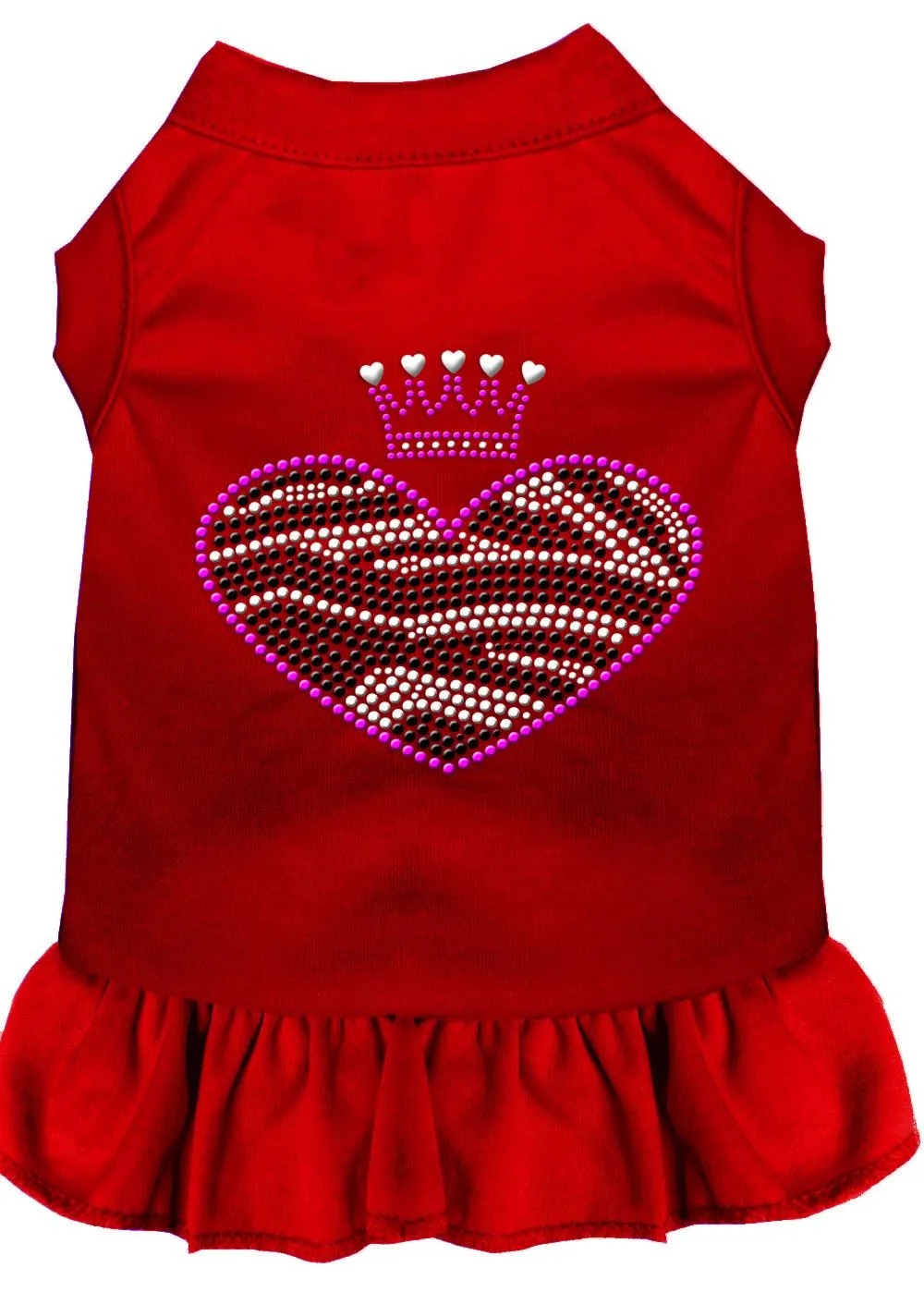 Zebra Heart Rhinestone Dress Red Xxl (18)