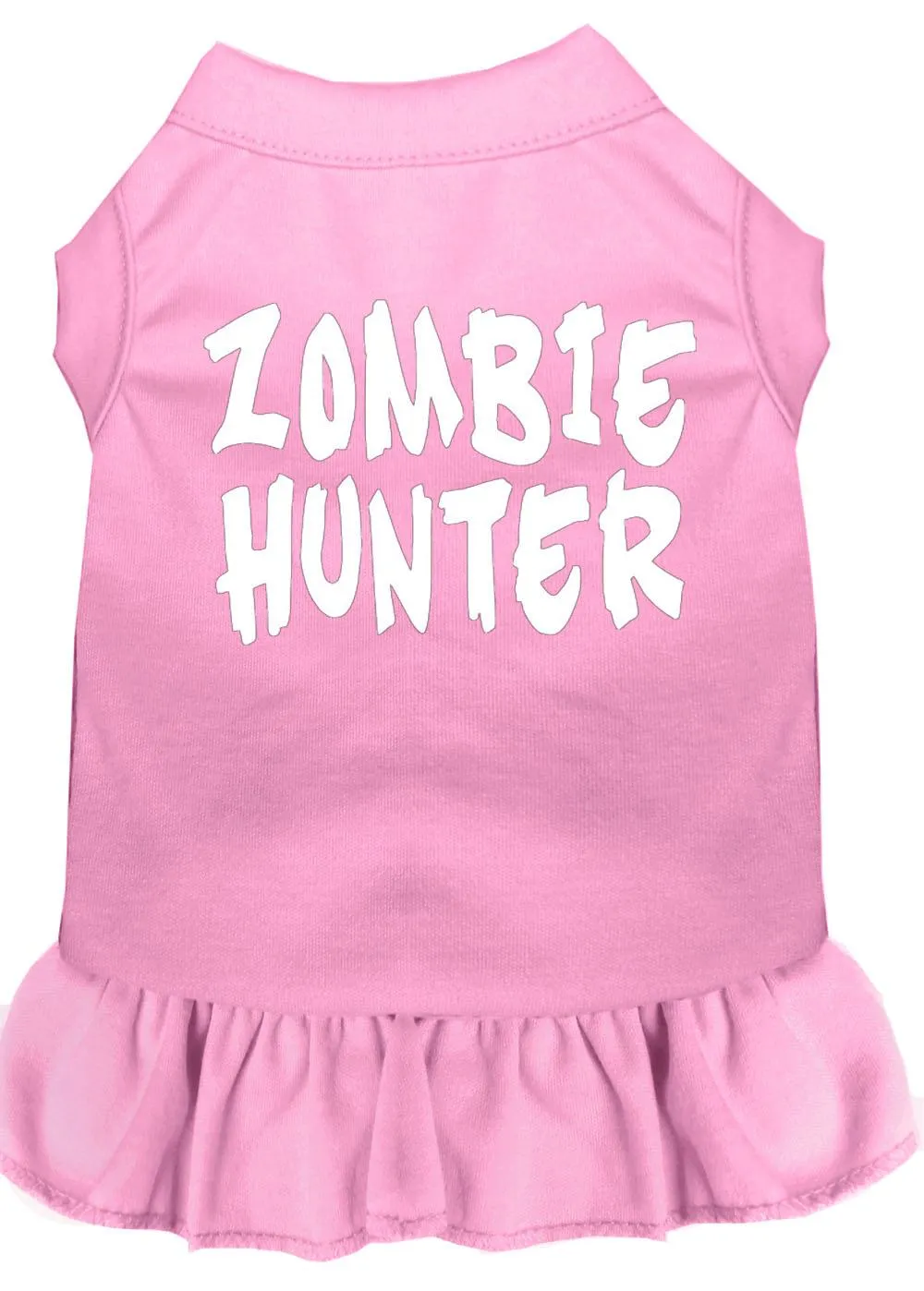 Zombie Hunter Screen Print Dress Light Pink Xl (16)